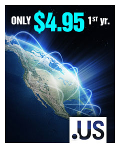 .us - only $4.95 1st yr.
